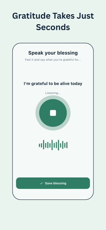 BlessCount screen for adding or reviewing a blessing
